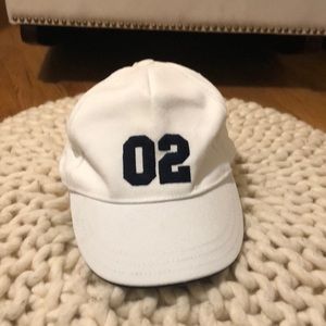Janie and jack white baseball hat
